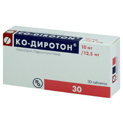 Світлина Ко-диротон таблетки 10 мг+12.5 мг №30